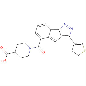 866851-75-4  4-Piperidinecarboxylic acid,1-[[1,4-dihydro-3-(3-thienyl)indeno[1,2-c]pyrazol-5-yl]carbonyl]-