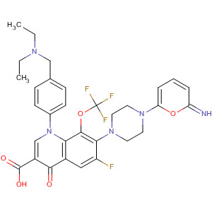 866956-56-1  3-Quinolinecarboxylic acid,1-[4-[(diethylamino)methyl]phenyl]-6-fluoro-1,4-dihydro-4-oxo-7-[4-(2-pyrimidinyl)-1-piperazinyl]-8-(trifluoromethoxy)-