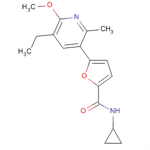 867010-36-4  2-Furancarboxamide,N-cyclopropyl-5-(5-ethyl-6-methoxy-2-methyl-3-pyridinyl)-