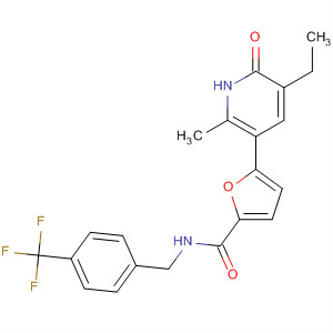 867011-30-1  2-Furancarboxamide,5-(5-ethyl-1,6-dihydro-2-methyl-6-oxo-3-pyridinyl)-N-[[4-(trifluoromethyl)phenyl]methyl]-