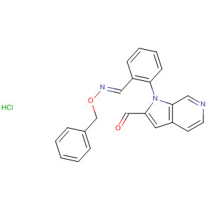 867035-72-1  Methanone, phenyl-1H-pyrrolo[2,3-c]pyridin-2-yl-,O-(phenylmethyl)oxime, monohydrochloride