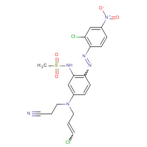 86705-45-5  Methanesulfonamide,N-[2-[(2-chloro-4-nitrophenyl)azo]-5-[(3-chloro-2-propenyl)(2-cyanoethyl)amino]phenyl]-