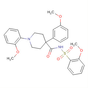 867263-06-7  4-Piperidinecarboxamide,1-(2-methoxyphenyl)-4-(3-methoxyphenyl)-N-[(2-methoxyphenyl)sulfonyl]-
