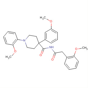 867263-25-0  4-Piperidinecarboxamide,1-(2-methoxyphenyl)-4-(3-methoxyphenyl)-N-[(2-methoxyphenyl)acetyl]-