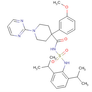 867263-90-9  4-Piperidinecarboxamide,N-[[[2,6-bis(1-methylethyl)phenyl]amino]sulfonyl]-4-(3-methoxyphenyl)-1-(2-pyrimidinyl)-