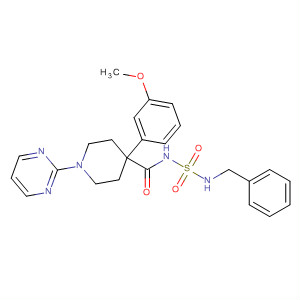 867263-91-0  4-Piperidinecarboxamide,4-(3-methoxyphenyl)-N-[[(phenylmethyl)amino]sulfonyl]-1-(2-pyrimidinyl)-