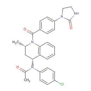 868210-33-7  Acetamide,N-(4-chlorophenyl)-N-[(2S,4R)-1,2,3,4-tetrahydro-2-methyl-1-[4-(2-oxo-1-imidazolidinyl)benzoyl]-4-quinolinyl]-