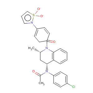 868210-88-2  Acetamide,N-(4-chlorophenyl)-N-[(2S,4R)-1-[4-(1,1-dioxido-2-isothiazolidinyl)benzoyl]-1,2,3,4-tetrahydro-2-methyl-4-quinolinyl]-
