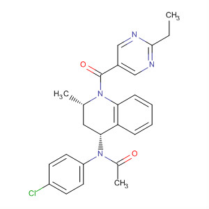 868211-16-9  Acetamide,N-(4-chlorophenyl)-N-[(2S,4R)-1-[(2-ethyl-5-pyrimidinyl)carbonyl]-1,2,3,4-tetrahydro-2-methyl-4-quinolinyl]-