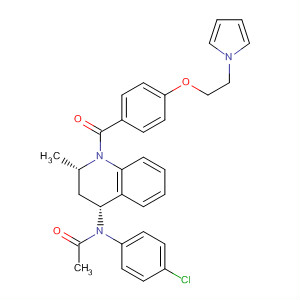 868211-79-4  Acetamide,N-(4-chlorophenyl)-N-[(2S,4R)-1,2,3,4-tetrahydro-2-methyl-1-[4-[2-(1H-pyrrol-1-yl)ethoxy]benzoyl]-4-quinolinyl]-