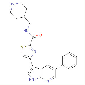 868386-87-2  2-Thiazolecarboxamide,4-(5-phenyl-1H-pyrrolo[2,3-b]pyridin-3-yl)-N-(4-piperidinylmethyl)-