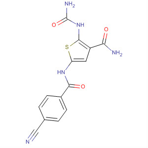 869091-07-6  3-Thiophenecarboxamide,2-[(aminocarbonyl)amino]-5-[(4-cyanobenzoyl)amino]-