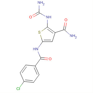 869091-18-9  3-Thiophenecarboxamide,2-[(aminocarbonyl)amino]-5-[(4-chlorobenzoyl)amino]-