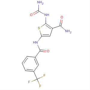 869091-19-0  3-Thiophenecarboxamide,2-[(aminocarbonyl)amino]-5-[[3-(trifluoromethyl)benzoyl]amino]-