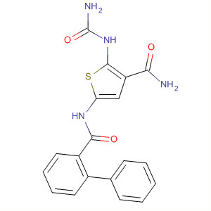 869091-22-5  3-Thiophenecarboxamide,2-[(aminocarbonyl)amino]-5-[([1,1'-biphenyl]-2-ylcarbonyl)amino]-