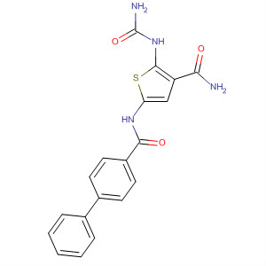 869091-23-6  3-Thiophenecarboxamide,2-[(aminocarbonyl)amino]-5-[([1,1'-biphenyl]-4-ylcarbonyl)amino]-