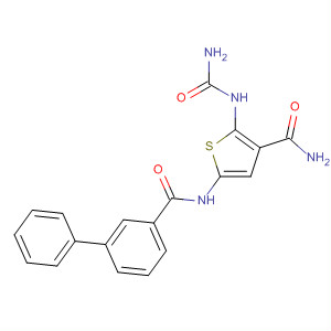 869091-24-7  3-Thiophenecarboxamide,2-[(aminocarbonyl)amino]-5-[([1,1'-biphenyl]-3-ylcarbonyl)amino]-