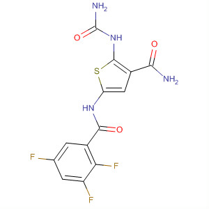 869091-25-8  3-Thiophenecarboxamide,2-[(aminocarbonyl)amino]-5-[(2,3,5-trifluorobenzoyl)amino]-