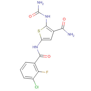 869091-31-6  3-Thiophenecarboxamide,2-[(aminocarbonyl)amino]-5-[(3-chloro-2-fluorobenzoyl)amino]-