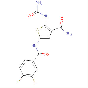 869091-36-1  3-Thiophenecarboxamide,2-[(aminocarbonyl)amino]-5-[(3,4-difluorobenzoyl)amino]-