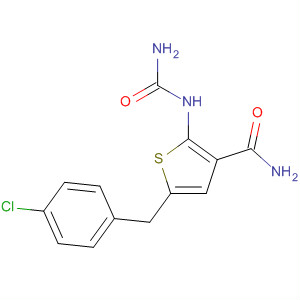 869091-51-0  3-Thiophenecarboxamide,2-[(aminocarbonyl)amino]-5-[(4-chlorophenyl)methyl]-