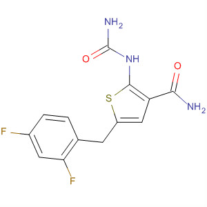 869091-52-1  3-Thiophenecarboxamide,2-[(aminocarbonyl)amino]-5-[(2,4-difluorophenyl)methyl]-