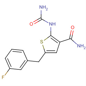 869091-56-5  3-Thiophenecarboxamide,2-[(aminocarbonyl)amino]-5-[(3-fluorophenyl)methyl]-