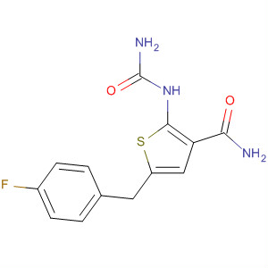 869091-57-6  3-Thiophenecarboxamide,2-[(aminocarbonyl)amino]-5-[(4-fluorophenyl)methyl]-