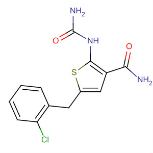 869091-58-7  3-Thiophenecarboxamide,2-[(aminocarbonyl)amino]-5-[(2-chlorophenyl)methyl]-