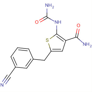 869091-60-1  3-Thiophenecarboxamide,2-[(aminocarbonyl)amino]-5-[(3-cyanophenyl)methyl]-