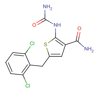 869091-66-7  3-Thiophenecarboxamide,2-[(aminocarbonyl)amino]-5-[(2,6-dichlorophenyl)methyl]-