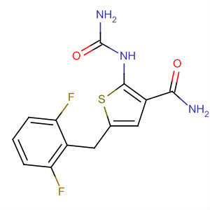869091-68-9  3-Thiophenecarboxamide,2-[(aminocarbonyl)amino]-5-[(2,6-difluorophenyl)methyl]-