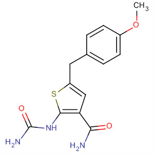 869091-70-3  3-Thiophenecarboxamide,2-[(aminocarbonyl)amino]-5-[(4-methoxyphenyl)methyl]-
