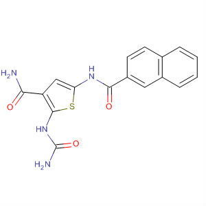 869091-71-4  3-Thiophenecarboxamide,2-[(aminocarbonyl)amino]-5-[(2-naphthalenylcarbonyl)amino]-