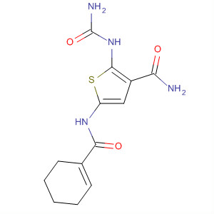 869091-80-5  3-Thiophenecarboxamide,2-[(aminocarbonyl)amino]-5-[(1-cyclohexen-1-ylcarbonyl)amino]-