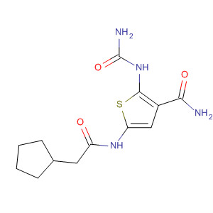 869091-87-2  3-Thiophenecarboxamide,2-[(aminocarbonyl)amino]-5-[(cyclopentylacetyl)amino]-