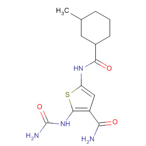 869091-88-3  3-Thiophenecarboxamide,2-[(aminocarbonyl)amino]-5-[[(3-methylcyclohexyl)carbonyl]amino]-