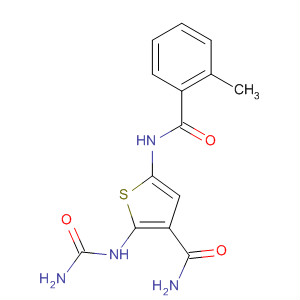 869091-89-4  3-Thiophenecarboxamide,2-[(aminocarbonyl)amino]-5-[(2-methylbenzoyl)amino]-