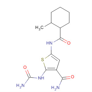 869091-94-1  3-Thiophenecarboxamide,2-[(aminocarbonyl)amino]-5-[[(2-methylcyclohexyl)carbonyl]amino]-