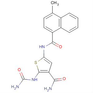 869091-98-5  3-Thiophenecarboxamide,2-[(aminocarbonyl)amino]-5-[[(4-methyl-1-naphthalenyl)carbonyl]amino]-