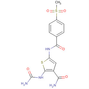 869091-99-6  3-Thiophenecarboxamide,2-[(aminocarbonyl)amino]-5-[[4-(methylsulfonyl)benzoyl]amino]-