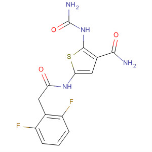 869092-06-8  3-Thiophenecarboxamide,2-[(aminocarbonyl)amino]-5-[[(2,6-difluorophenyl)acetyl]amino]-