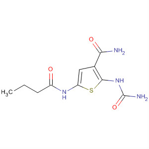 869092-07-9  3-Thiophenecarboxamide,2-[(aminocarbonyl)amino]-5-[(1-oxobutyl)amino]-