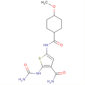 869092-24-0  3-Thiophenecarboxamide,2-[(aminocarbonyl)amino]-5-[[(4-methoxycyclohexyl)carbonyl]amino]-