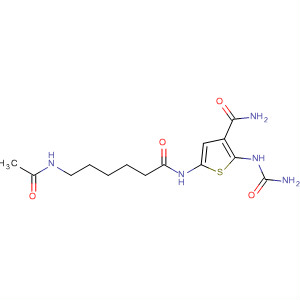 869092-77-3  3-Thiophenecarboxamide,5-[[6-(acetylamino)-1-oxohexyl]amino]-2-[(aminocarbonyl)amino]-