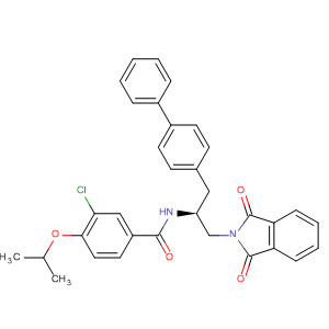 869566-94-9  Benzamide,N-[(1S)-2-[1,1'-biphenyl]-4-yl-1-[(1,3-dihydro-1,3-dioxo-2H-isoindol-2-yl)methyl]ethyl]-3-chloro-4-(1-methylethoxy)-