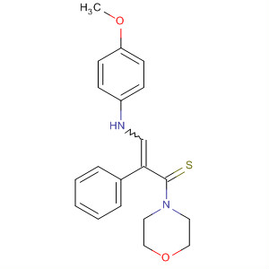 86965-85-7  Morpholine,4-[3-[(4-methoxyphenyl)amino]-2-phenyl-1-thioxo-2-propenyl]-