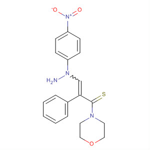 86965-91-5  Morpholine,4-[3-[2-(4-nitrophenyl)hydrazino]-2-phenyl-1-thioxo-2-propenyl]-