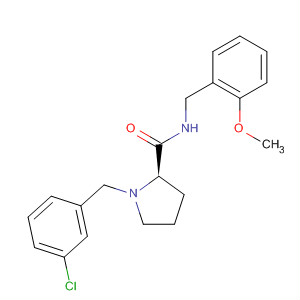 869680-22-8  2-Pyrrolidinecarboxamide,1-[(3-chlorophenyl)methyl]-N-[(2-methoxyphenyl)methyl]-, (2R)-