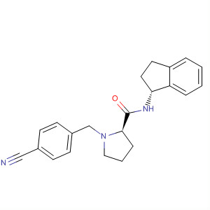 869680-41-1  2-Pyrrolidinecarboxamide,1-[(4-cyanophenyl)methyl]-N-[(1R)-2,3-dihydro-1H-inden-1-yl]-, (2R)-